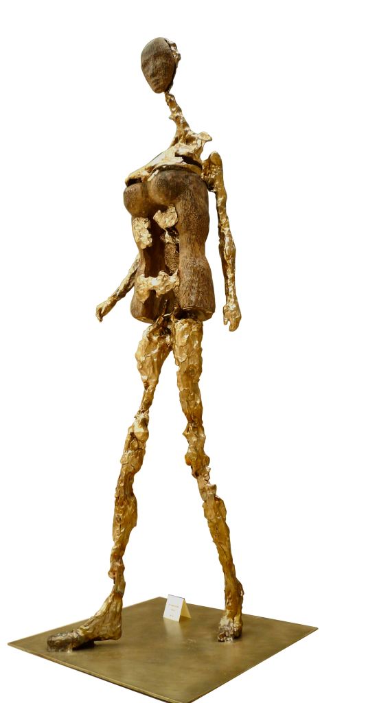 sculpture bronze et taille directe de bois