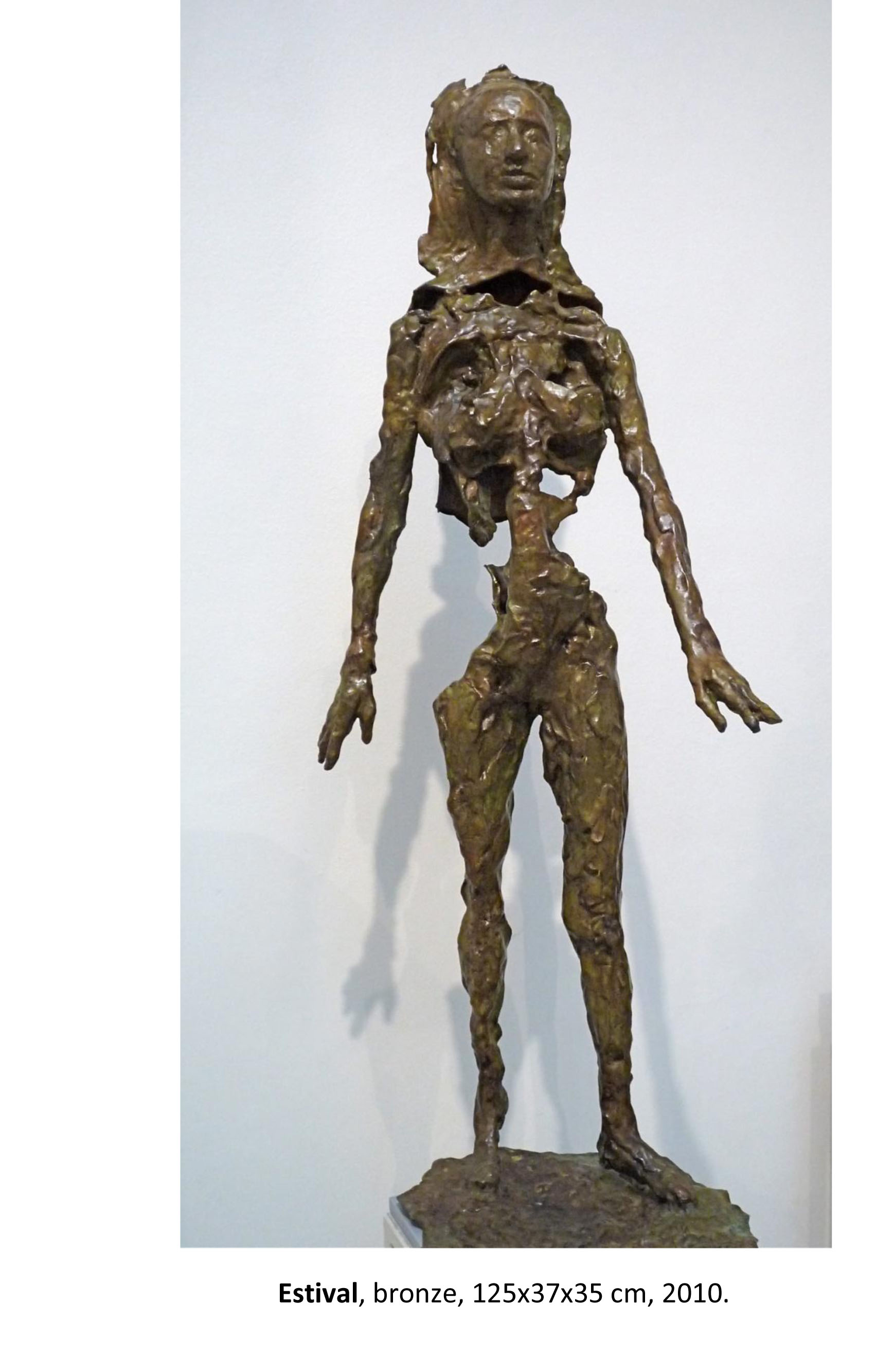 Finkelstein Karen Estival, 125 x 37 x 35 cm, bronze, haut bas bis